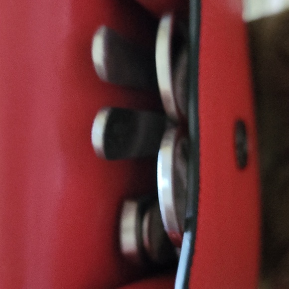 Coach pedicure manicure set leather color red orange sides black tagged bagged - Picture 4 of 7